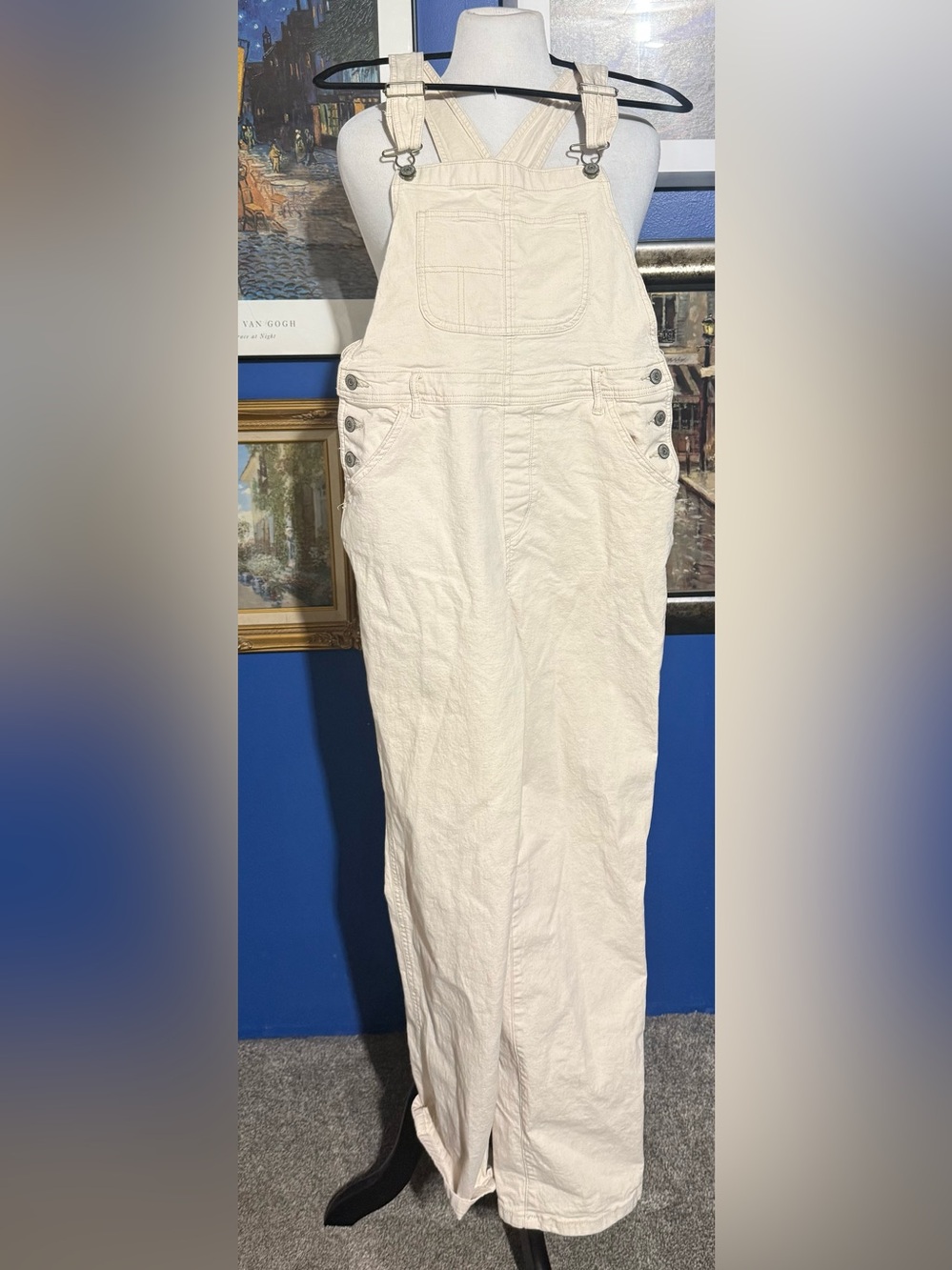 Sonoma Cream Women's Denim Overalls